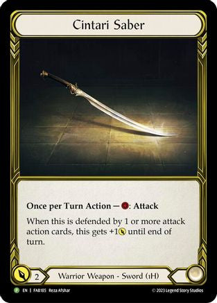 Cintari Saber (Right) (FAB185) Cold Foil - Flesh and Blood: Promo Cards