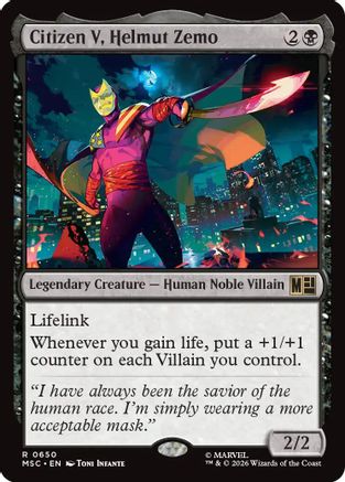 Citizen V, Helmut Zemo (650) Foil - Commander: Marvel Super Heroes