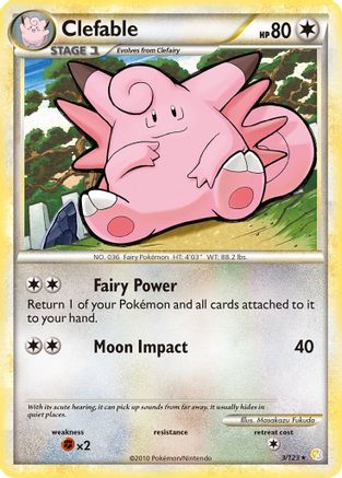 Clefable (3) Reverse Holofoil - HeartGold & SoulSilver