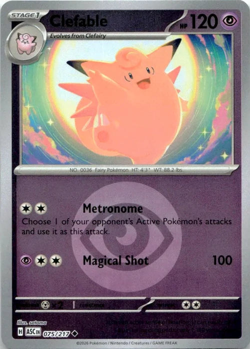 Clefable (Energy Symbol Pattern) (75) Reverse Holofoil - Ascended Heroes