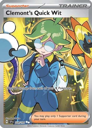 Clemont's Quick Wit (Full Art) (229) Holofoil - Surging Sparks