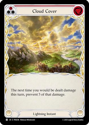 Cloud Cover (Red) (PEN246) Rainbow Foil - Compendium of Rathe