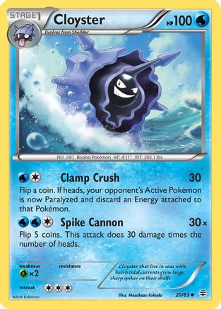 Cloyster (20) Reverse Holofoil - Generations