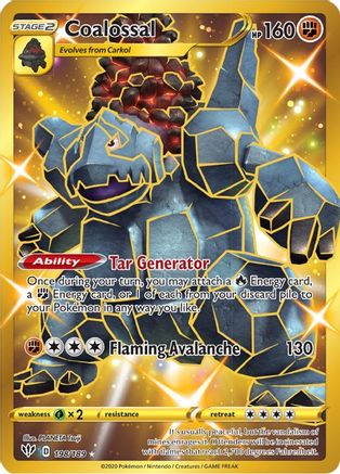 Coalossal (Gold) (198) Holofoil - Darkness Ablaze