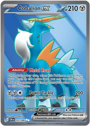 Cobalion ex (Full Art) (103) Holofoil - Chaos Rising