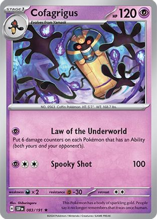 Cofagrigus (83) Reverse Holofoil - Surging Sparks