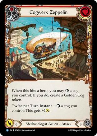 Cogwerx Zeppelin (Red) (SEA018) Rainbow Foil - High Seas