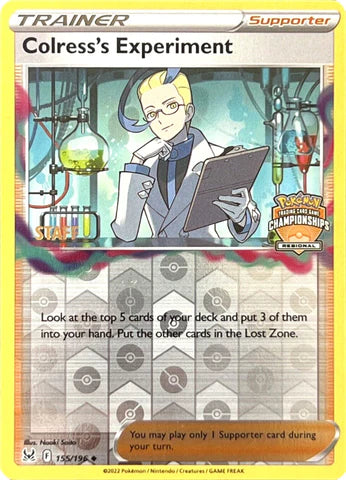 Colress's Experiment (Regional Championships) [Staff] (155) Reverse Holofoil - Lost Origin