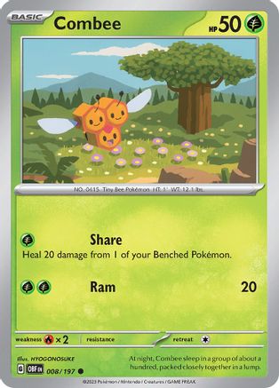 Combee (8) Reverse Holofoil - Obsidian Flames