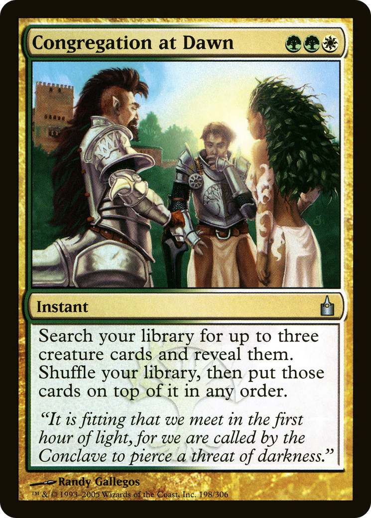 Congregation at Dawn (198) Foil - Ravnica: City of Guilds