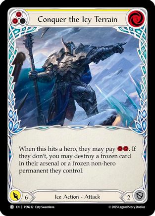 Conquer The Icy Terrain (Yellow) (PEN232) Rainbow Foil - Compendium of Rathe