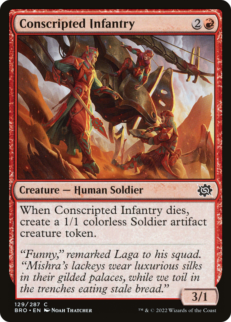 Conscripted Infantry (129) - The Brothers' War Foil