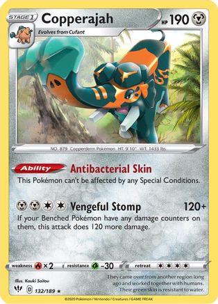 Copperajah (132) Reverse Holofoil - Darkness Ablaze
