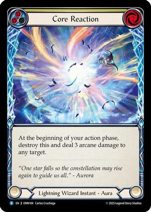 Core Reaction (Yellow) (OMN104) Rainbow Foil - Omens of the Third Age
