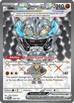 Cornerstone Mask Ogerpon ex (199) Holofoil - Twilight Masquerade