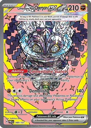 Cornerstone Mask Ogerpon ex (Alternate Full Art) (160) Holofoil - Prismatic Evolutions