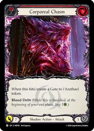 Corporeal Chasm (Red) (IAR185) Rainbow Foil - Usurp the Shadow Throne