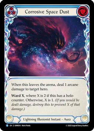 Corrosive Space Dust (Blue) (OMN014) Rainbow Foil - Omens of the Third Age