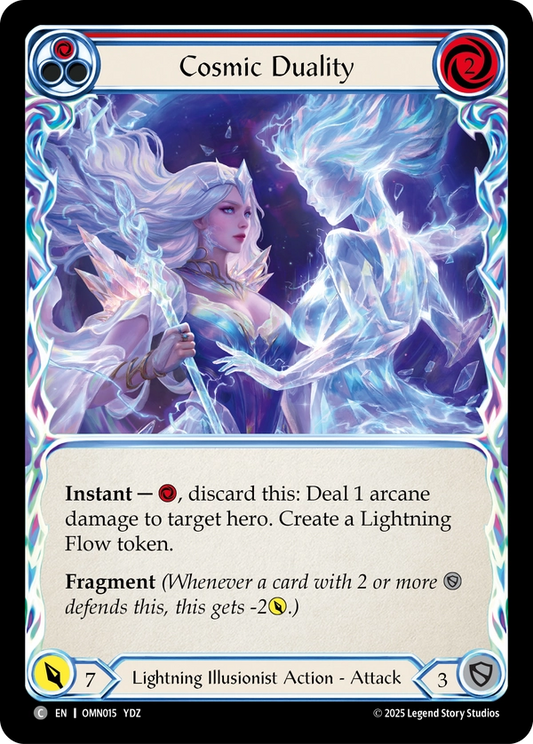 Cosmic Duality (Red) (OMN015) Rainbow Foil - Omens of the Third Age