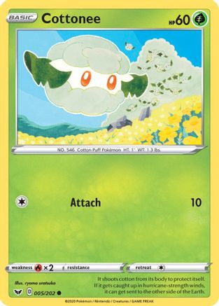Cottonee (5) Reverse Holofoil - Sword & Shield