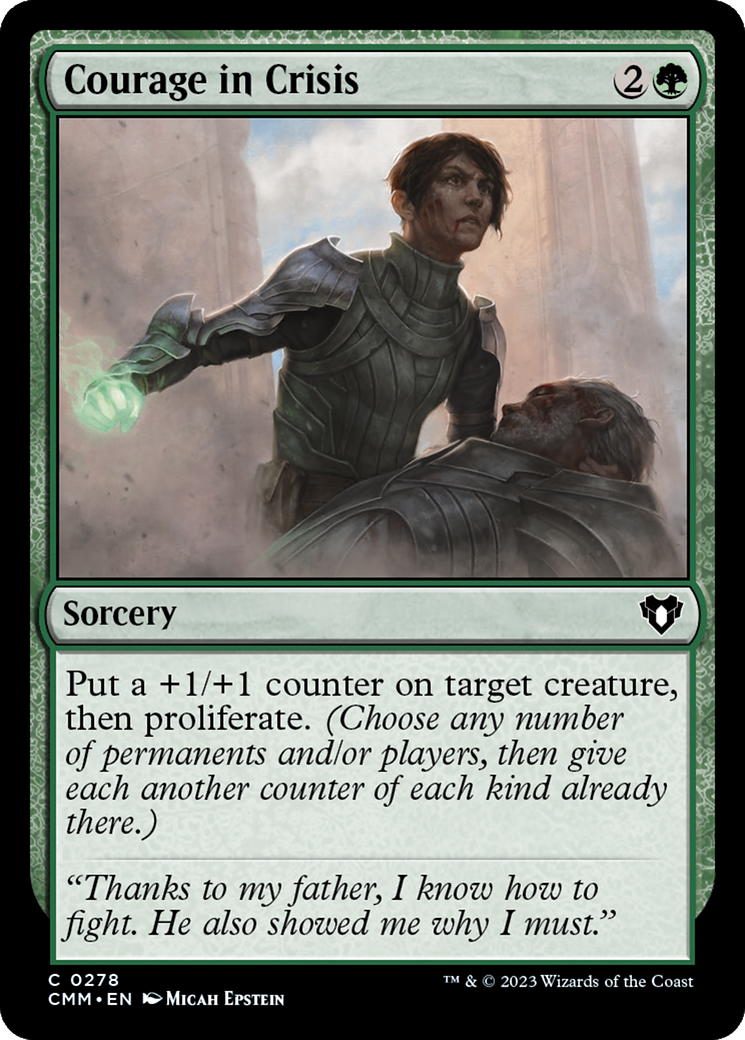 Courage in Crisis (278) Foil - Commander Masters