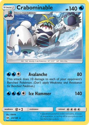 Crabominable (43) Reverse Holofoil - Sun & Moon