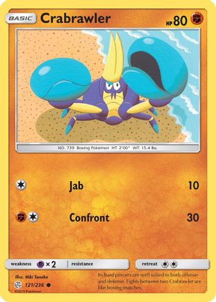 Crabrawler (121) Reverse Holofoil - Cosmic Eclipse