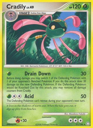 Cradily (21) Reverse Holofoil - Legends Awakened