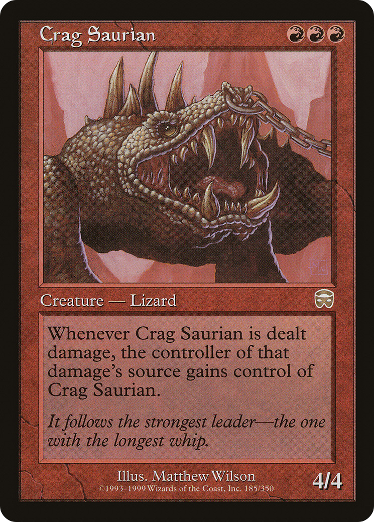 Crag Saurian (185) Foil - Mercadian Masques