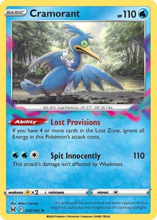 Cramorant (50) Reverse Holofoil - Lost Origin