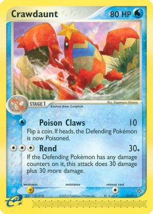 Crawdaunt (13) Reverse Holofoil - Dragon