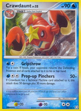Crawdaunt (22) Reverse Holofoil - Legends Awakened