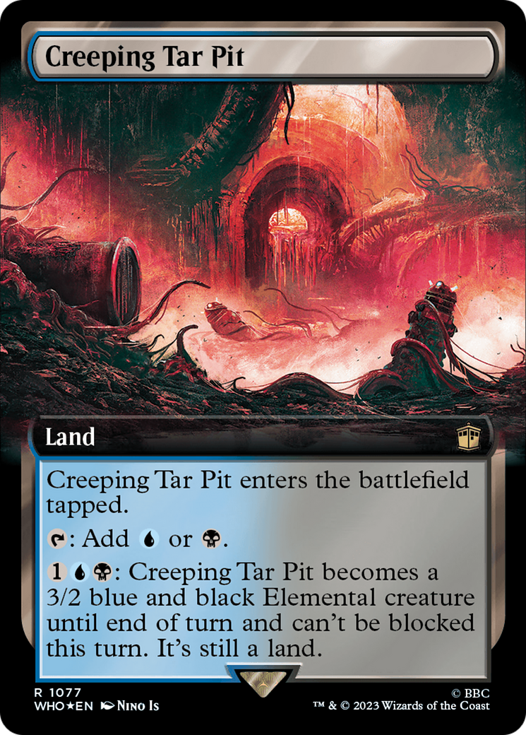 Creeping Tar Pit (Extended Art) (1077) Surge Foil - Doctor Who