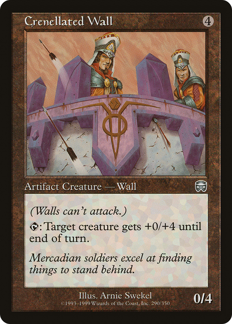 Crenellated Wall (290) Foil - Mercadian Masques