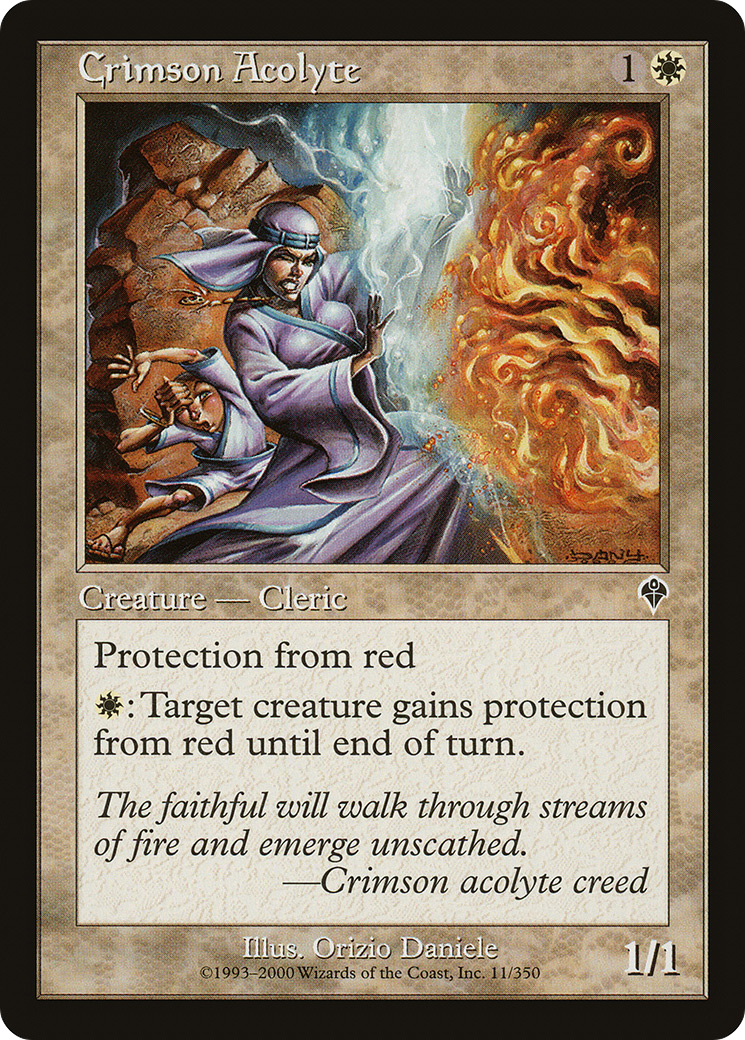 Crimson Acolyte (011) Foil - Invasion