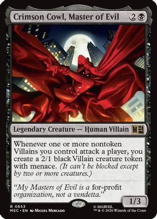 Crimson Cowl, Master of Evil (653) - Commander: Marvel Super Heroes