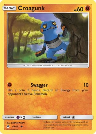 Croagunk (63) Reverse Holofoil - Forbidden Light
