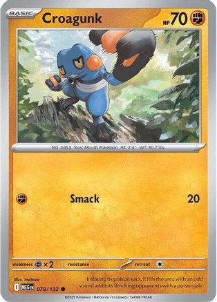 Croagunk (78) Reverse Holofoil - Mega Evolution