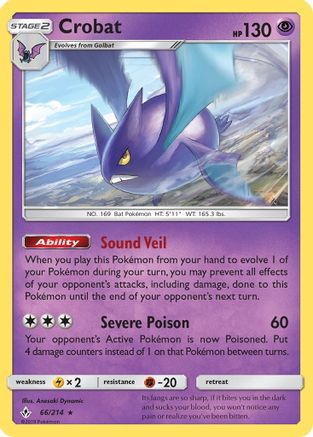 Crobat (66) Reverse Holofoil - Unbroken Bonds