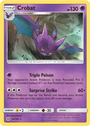 Crobat (Cosmos Holo) (Blister Exclusive) (56) Holofoil - Sun & Moon