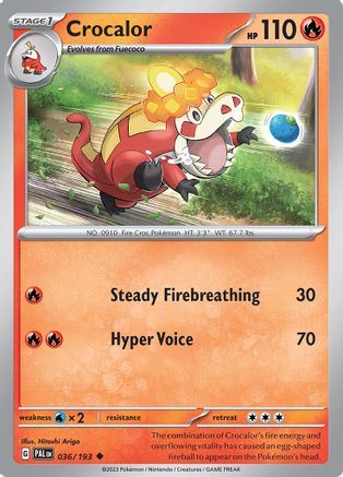 Crocalor (36) Reverse Holofoil - Paldea Evolved