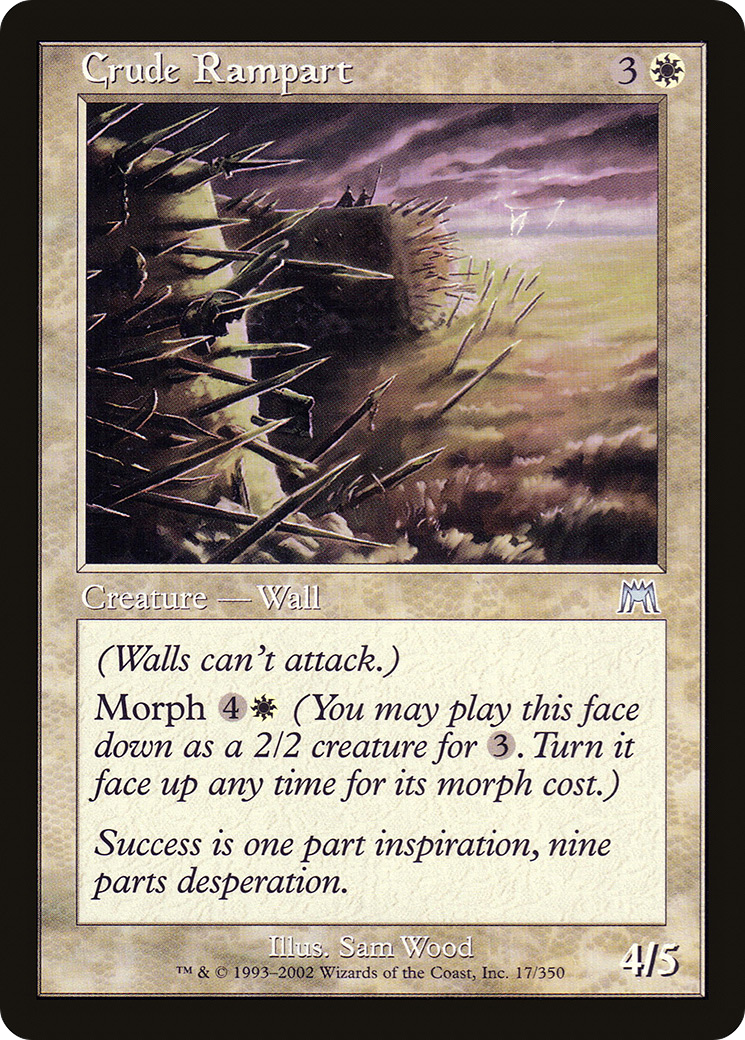 Crude Rampart (017) Foil - Onslaught