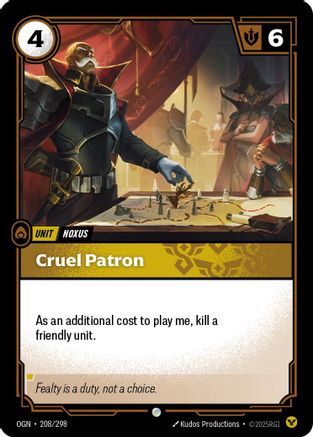 Cruel Patron (208) Foil - Origins