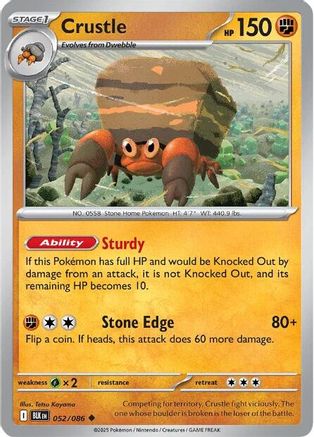 Crustle (52) Reverse Holofoil - Black Bolt