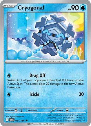 Cryogonal (27) Reverse Holofoil - Black Bolt