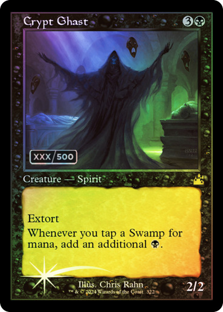 Crypt Ghast (Retro) (Serial Numbered) (322) Foil - Ravnica Remastered