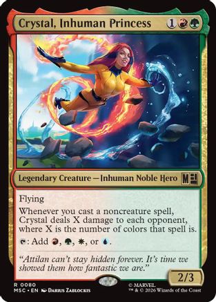 Crystal, Inhuman Princess (080) Surge Foil - Commander: Marvel Super Heroes