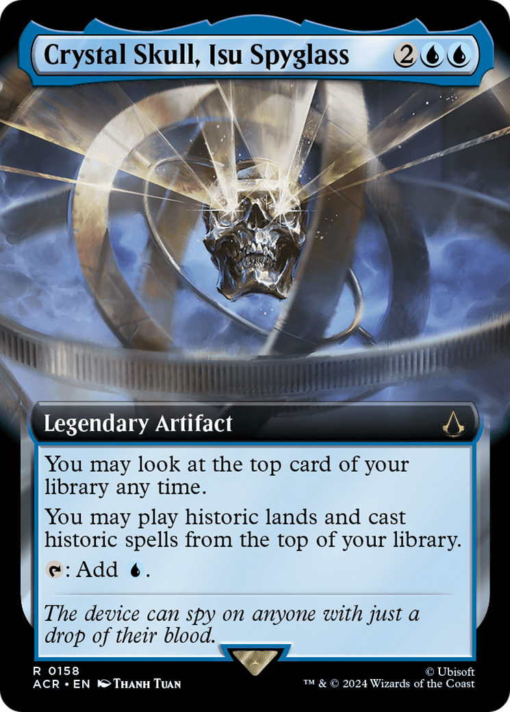 Crystal Skull, Isu Spyglass (Extended Art) (158) Foil - Assassin's Creed