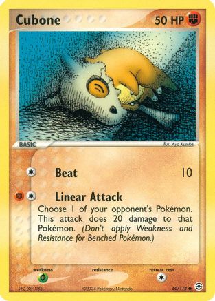 Cubone (60) Reverse Holofoil - FireRed & LeafGreen