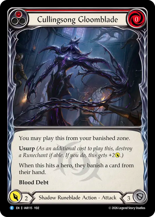 Cullingsong Gloomblade (Red) (IAR115) - Usurp the Shadow Throne